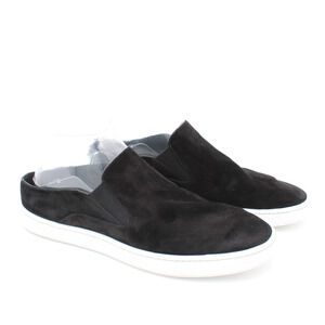 Vince Suede Mule Sneaker Womens 7.5 Black Slip On Loafer Minimalist Comfort Shoe